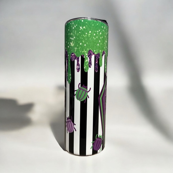 Halloween Beetle Juice 20oz Skinny Straight Tumbler - Picture 4 of 5